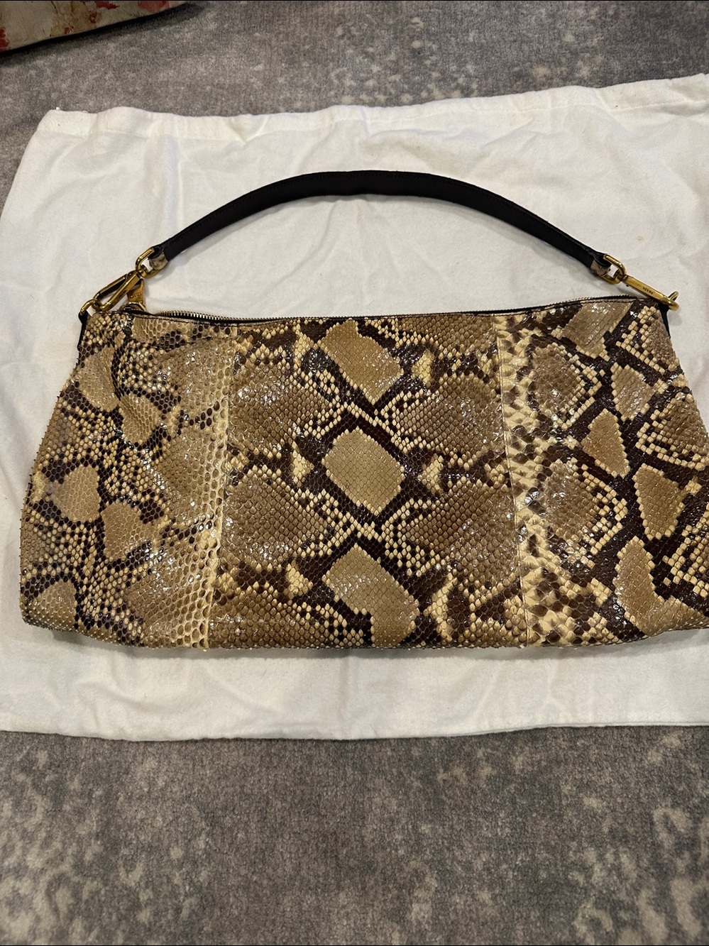 PRADA PITONE PIETRE JEWELED SNAKESKIN BAG - Picture 13 of 15